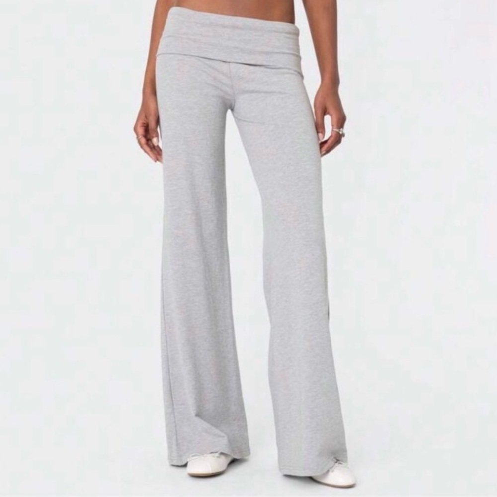 Women's Gray Wide-Leg Pants
